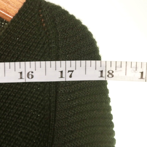 Athleta Hanover V-Neck Merino Wool Blend Wet Moss Green Pullover Sweater XS - Picture 7 of 10
